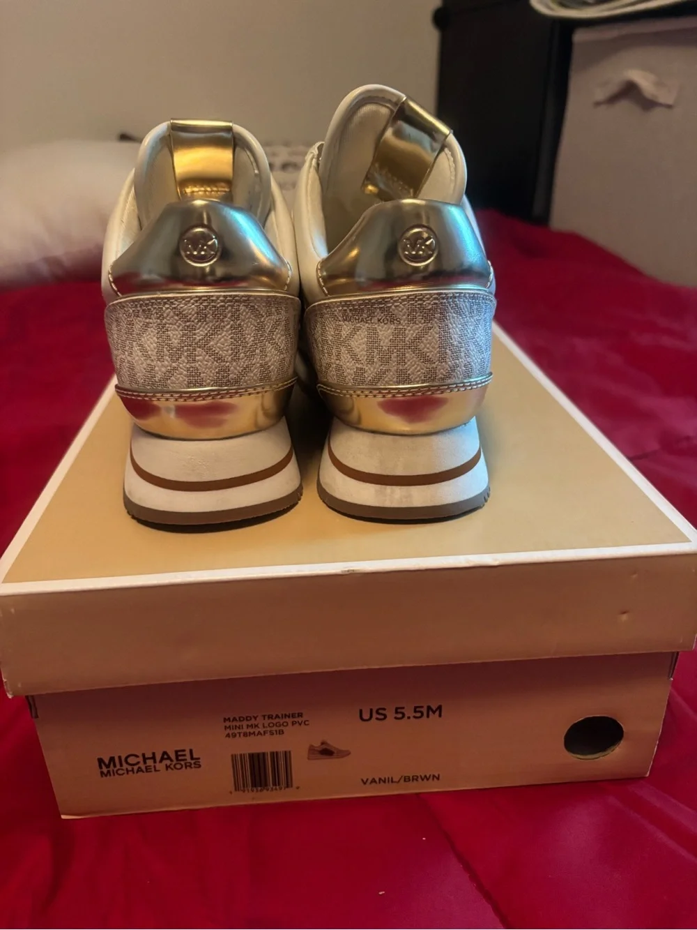 Michael Kors Vanilla and Brown Logo Women's Sneakers